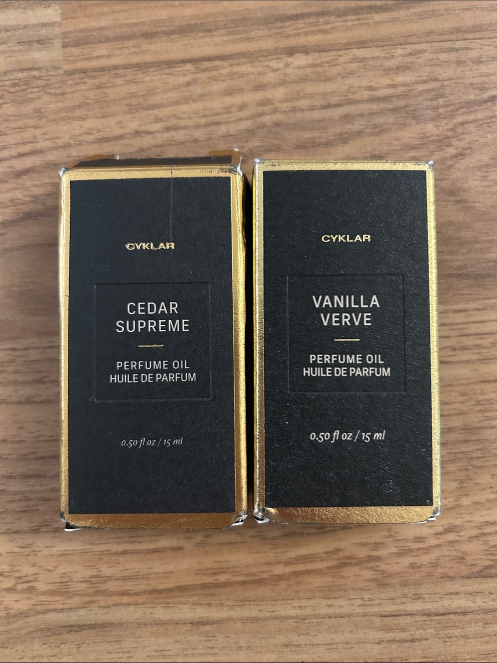 Cyklar Cedar Supreme and Vanilla Verve Roll-On Oil New Unused
